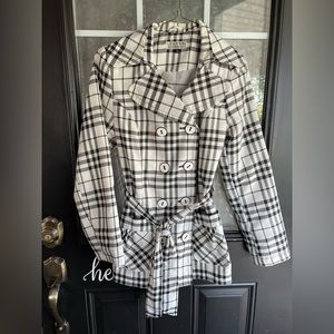*SOLD* Women’s Small Pea Coat • Black/White